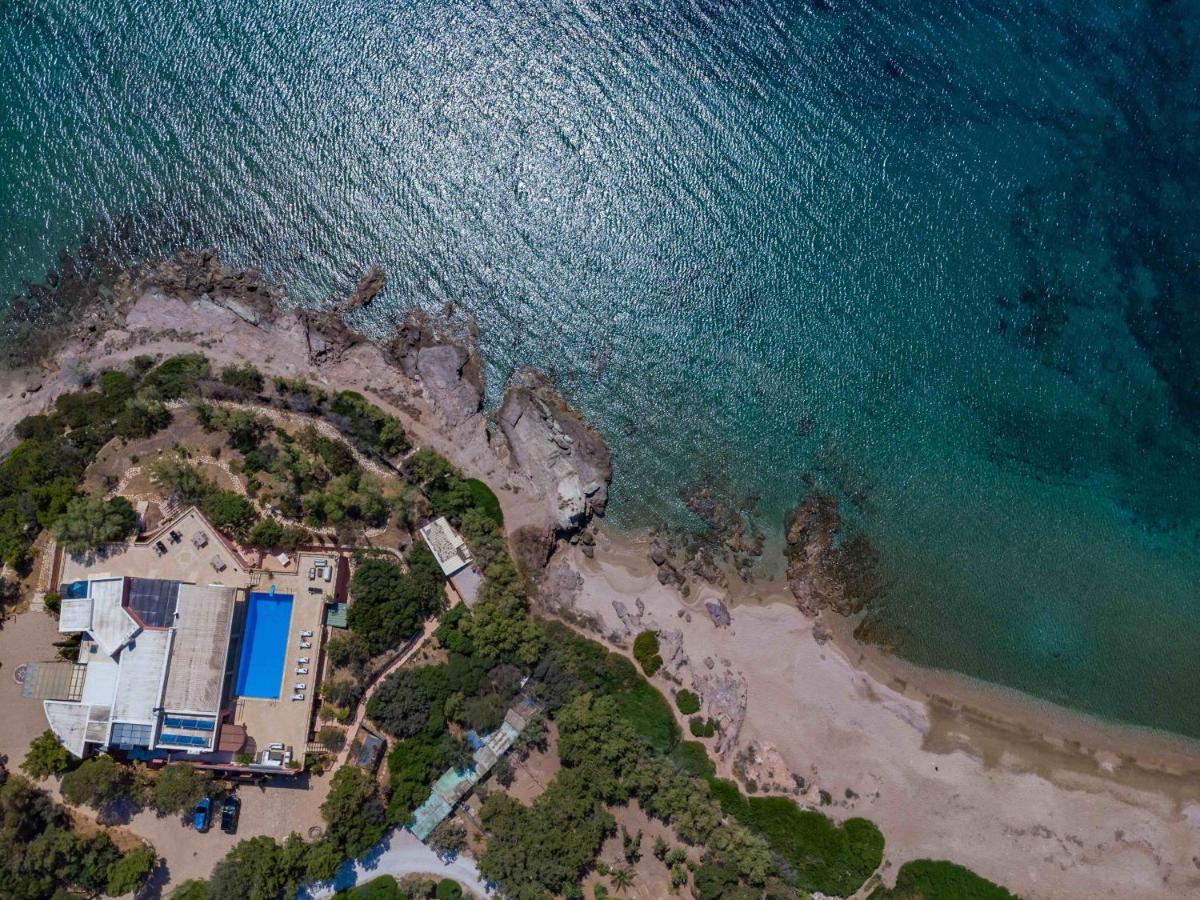 Black Diamond Beachfront Pool Villa Pasithea In Sounio, Athens ซูนิโอ ภายนอก รูปภาพ